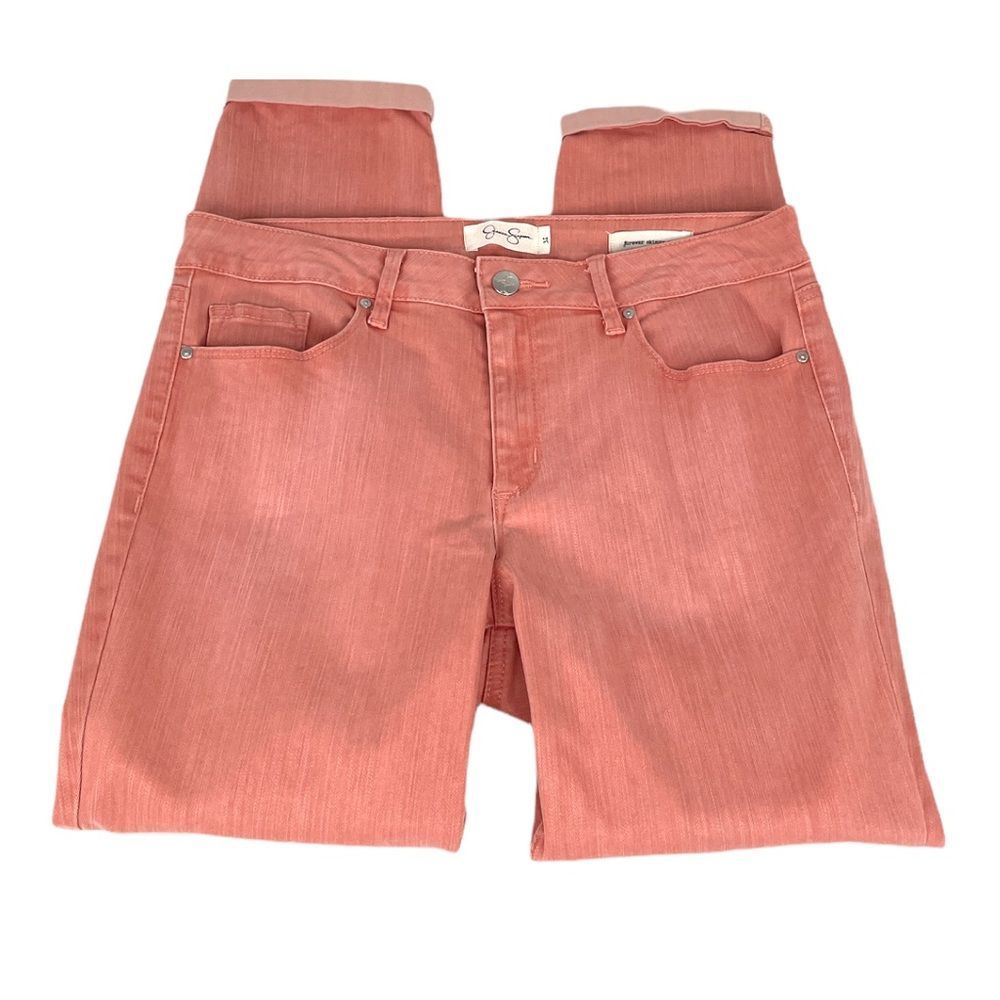 Jessica Simpson Forever Skinny Crop Jeans Peach Size 31 - Picture 3 of 9